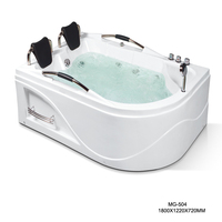 Baignoire d'appartement, baignoire à remous, baignoire de massage, baignoire spa avec LED au fond MG-521