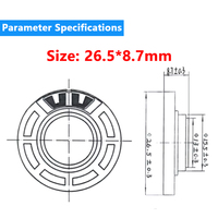 Haut-parleur externe magnétique en plastique 27MM 8 Ohms 0,25W, mini-haut-parleur, accessoire acoustique pour jouets d'enfants, vente en gros d'usine OEM/ODM