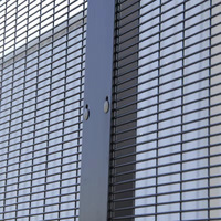 Clôture de sécurité anti-intrusion 358, revêtement en poudre personnalisé, clôture en treillis soudé, service de marque OEM