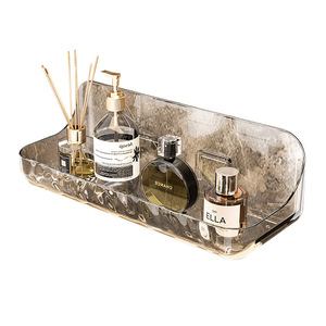Transparent Wall Mounted Bathroom Shelf 50X30CM Durable Cosmetic <b>Storage</b> Rack For Personal Care Products - Product Image 5