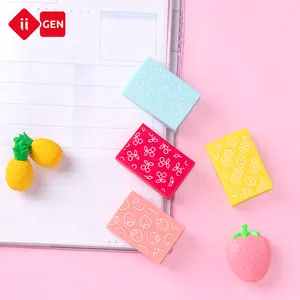 IIGEN 프로모션 창조적 인 음식 재미 크림 사탕 지우개 학생 문구 만화 PVC 지우개