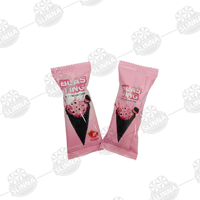 En gros Cornet de crème glacée éclatant saveur fraise, cornet gaufrette croustillant fourré, Halal, emballage individuel, collation sucrée au chocolat