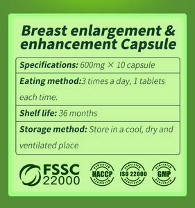 Supplément de soutien du sein à base de plantes avec complexe phytoestrogène pour la nourriture des tissus Capsule d'agrandissement du sein - Product Image 6