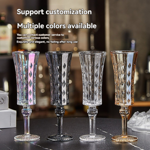 Verre à <span class=keywords><strong>champagne</strong></span> en relief <span class=keywords><strong>français</strong></span> vintage <span class=keywords><strong>grand</strong></span> verre haut niveau d'apparence verre à eau domestique - Product Image 4