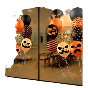 2025 nuovo TW di Halloween finestra decalcomanie teschio palloncino scena adesivi in pellicola elettrostatica per porta di vetro installazione <span class=keywords><strong>eventi</strong></span> per feste forniture - Product Image 3