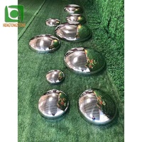 Sculpture de galet décorative de jardin en acier inoxydable 304 poli miroir