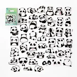 Support Personnalisé Panda Tente Autocollants Enfants Dessin Animé Mignon Panda Décoration Album Photo Diy Croissance Manuel Matériel Boîte Autocollants