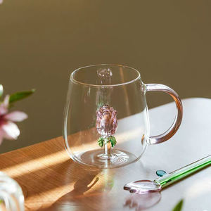 <span class=keywords><strong>Tasse</strong></span> à café à <span class=keywords><strong>double</strong></span> <span class=keywords><strong>paroi</strong></span> de Style moderne nordique 350ML <span class=keywords><strong>tasse</strong></span> en verre Espreeso à haute teneur en borosilicate avec poignée - Product Image 3