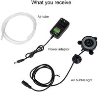 Gako Aquarium sous-marin Bulle d'air Lumière LED Aquarium AirStones pour aquarium Air Bubbler Décoration 6 couleurs changeantes