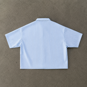 <span class=keywords><strong>Camicie</strong></span> <span class=keywords><strong>Estive</strong></span> da Uomo Streetwear con Stampa Serigrafica, Colletto con Zip, Oversize, a Righe, Taglio Corto - Product Image 2