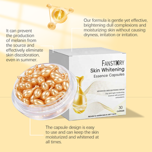 Alta Qualidade Vitamina E Óleo de Sândalo Nutre Profundamente Ilumina Pele Descartável Cápsulas Hidratante Facial Whitening Serum - Product Image 4