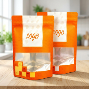 Factory Wholesale Standup Pouch <b>Bag</b> Resealable Ziplock Matt Finished Clear Window <b>Snack</b> Food Packaging Mylar Doypack <b>Bags</b> - Product Image 2