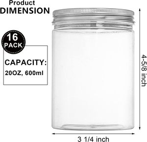 Prix d'usine, haute qualité, vente chaude, emballage alimentaire, pots en plastique de qualité alimentaire pour fruits secs, Tanque De Plastico, pots en plastique pour biscuits - Product Image 2