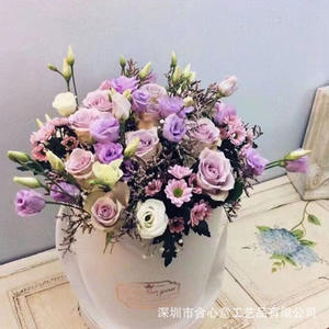 <span class=keywords><strong>Seau</strong></span> à fleurs rond de grande taille prêt à l'emploi boîte à fleurs ensemble de trois pièces bouquet cartable <span class=keywords><strong>seau</strong></span> à fleurs cylindrique en stock du fabricant - Product Image 3