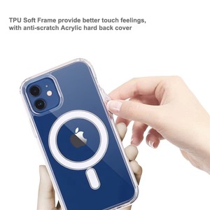 Coque de téléphone antichoc robuste en TPU + acrylique souple avec aimant N52 pour <span class=keywords><strong>iPhone</strong></span> 17 Air <span class=keywords><strong>Pro</strong></span> <span class=keywords><strong>Max</strong></span>, compatible <span class=keywords><strong>iPhone</strong></span> 16 15 14 <span class=keywords><strong>13</strong></span> 12 - Product Image 4