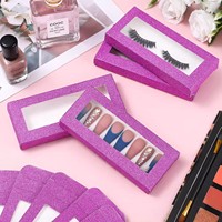 Boîte d'emballage pour cils en papier vide pour cadeau cosmétique personnalisé Boîte vide pour ongles à presser pour logo Boîte de papier cadeau pliable