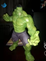 Décoration intérieure et extérieure, figurines d'action de super-héros, homme musclé, statue de Hulk grandeur nature en fibre de verre, sculpture en résine