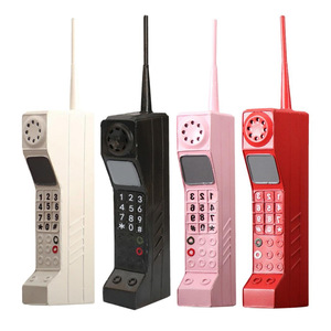Modelo de Teléfono Móvil Retro Estilo Años 80, Accesorio Decorativo de Plástico ABS, Forma Rectangular en Negro, Rosa, Rojo y Blanco - Product Image 1