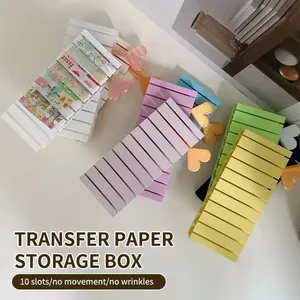 Caja organizadora de 10 compartimentos para papel de transferencia de uñas, impresa en 3D, expositor colorido para almacenamiento de pegatinas de foil, portátil para salón de uñas - Product Image 4