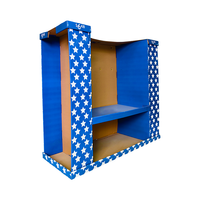 Boîte d'affichage en carton personnalisée à 3 faces pour la vente au détail, présentoir de palette quart, présentoir de palette demi-palette pour boissons, empilable pour supermarché