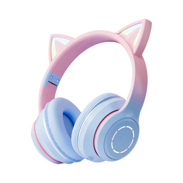 Hot Selling Wireless Cat Ear Gaming Over-Ear Headphones RGB Silent Disco Headset ST89M Audifonos Inalambricos P9 Casque