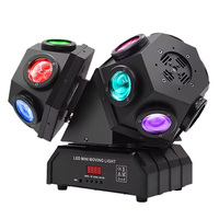 Projecteur LED RVBW 4-en-1 importé 18*12W à 3 têtes mobiles avec contrôle vocal KTV et effet rotatif