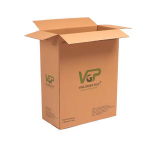 Caja de cartón extra grande corrugada a mano barata, bolsos aislados, logotipo personalizado, envío móvil hecho en Vina Green Pack Vietnam - Product Image 1