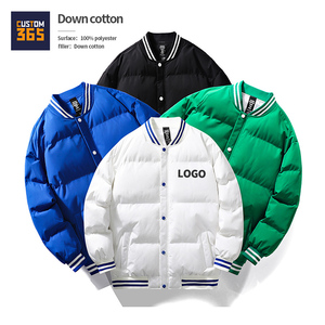Veste d'hiver épaisse de haute qualité, style varsity, sans motif, personnalisable avec logo OEM, unisexe, pour homme. - Product Image 1