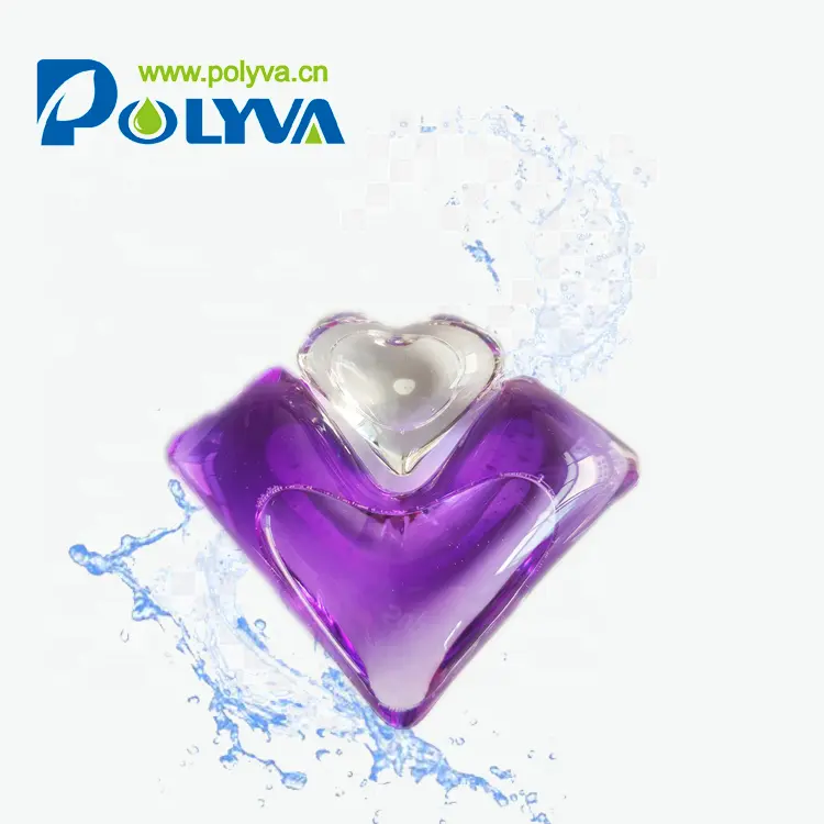 Polyva detergente líquido 2 em 1, detergente para lavanderia com filme solúvel em água, recipiente de gel para lavanderia, bola de lavagem