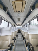Autocar de tourisme d'occasion Yutong ZK6127, 49 places, grand format, moteur Weichai 336HP, suspension pneumatique, retardateur, caméra de recul, sièges en cuir