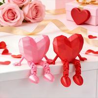 Figurine articulée en forme de cœur imprimée en 3D personnalisée, décoration de bureau pour la Saint-Valentin, figurines d'anime, objets de collection, modèle 212