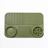 Nouvelle gamelle carrée en silicone écologique pour chiens, à léchage lent, avec ventouse, pour l'eau et la nourriture, emballée, fournitures pour animaux de compagnie en gros