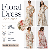 Robe florale personnalisée pour femme, vêtements décontractés en viscose imprimée, élégante, été, fabricant, fournisseur, plage, OEM, ODM