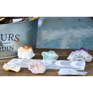 แท่งเซเลไนต์สลักลายต้นไม้แห่งชีวิตพร้อมลวดลายดวงจันทร์ - Product Image 2