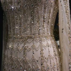 Sharon Said SS150 Luxuriöses Meerjungfrau-Abendkleid mit Cape-Ärmeln, Perlen und Kristallen, Formelles Partykleid für Damen - Product Image 2