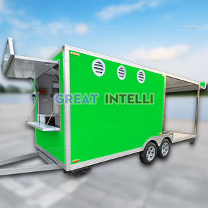 Remorque alimentaire mobile moderne, chariot de concession écoénergétique pour café, boissons et restauration rapide, camion de cuisine extérieur personnalisable - Product Image 4
