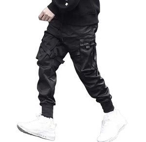 Pantalones largos de algodón para <span class=keywords><strong>hombre</strong></span>, Joggers con bolsillos grandes, color blanco, venta al por mayor - Product Image 1