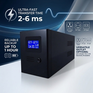 Fuente <span class=keywords><strong>de</strong></span> Alimentación Ininterrumpida (UPS) para Exportación Internacional, 1000VA 600W, Batería <span class=keywords><strong>de</strong></span> Plomo-Ácido Libre <span class=keywords><strong>de</strong></span> Mantenimiento para Respaldo <span class=keywords><strong>de</strong></span> Computadoras - Product Image 1