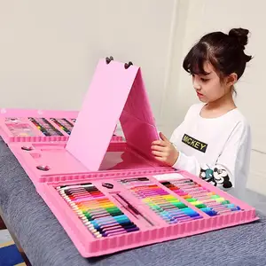 Grosir kotak pensil seni dan kerajinan-Joybox Pensil Cat Air Anak, Pena Cat Air Kuas Warna Air Hadiah Lukisan Menggambar Seni dan Kerajinan untuk Anak-anak Set Seni
