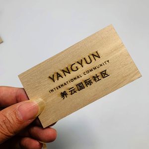 Bamboo Business Cards Tags Nameplates Labels <b>Bookmarks</b> Engraved Menus For Floral Craft Supplies Modern Simple Style - Product Image 3
