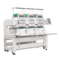 Machine à broder informatisée Dahao System 3 têtes 12/15 aiguilles pour vêtements et t-shirts plats, certifiée CE
