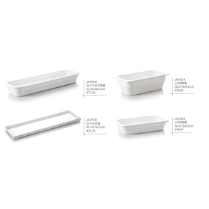 Tazón Grande de Porcelana Imitación Jade Melamina Blanca A8, Tazón Grande para Servir Comida en Cantinas, Reforzado - Product Image 2