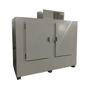 Double Solid Doors Upright 320 Bags Stainless Steel Ice Machines Industrial Ice Cube