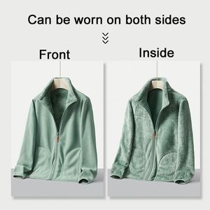 Abrigo <span class=keywords><strong>polar</strong></span> de doble cara para parejas, <span class=keywords><strong>chaqueta</strong></span> cálida gruesa a prueba de viento para hombres y mujeres, chaquetas para senderismo, Camping y pesca al aire libre, talla grande 5XL - Product Image 2