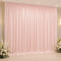 Rideaux de fond de scène en tissu de soie glacée perlée, brillants, en polyester, pour mariages et événements, couleurs personnalisées, vente en gros