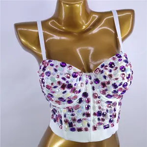 Nouveau produit 2022 populaire violet couleur trésor sexy écharpe en arête de poisson dames vêtements débardeurs pour femmes pour vêtements de scène