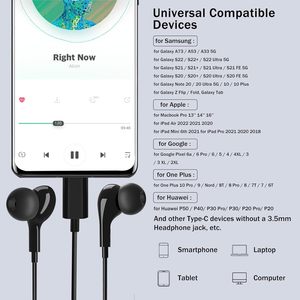 หูฟังแบบมีสาย HiFi คุณภาพสูง แบบ Type-C พร้อมไมโครโฟน สำหรับคนรักเสียงเพลงและ iPhone - Product Image 2