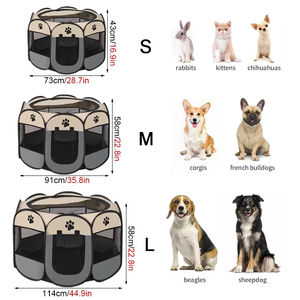 Corralito de Seguridad para Mascotas, Plegable, Portátil, para Interiores, para Cachorros y Gatos, en Forma de Octágono - Product Image 6