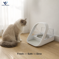 Distributeur intelligent de nourriture pour animaux de compagnie activé par puce, mangeoire pour chat avec capteur à microchip, bol amovible, couvercle anti-intrusion