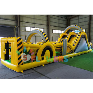 Castillo Inflable Fiveflowers Color Blanco Pastel con Tobogán, Pista de Obstáculos Comercial para Juegos al Aire Libre - Product Image 4